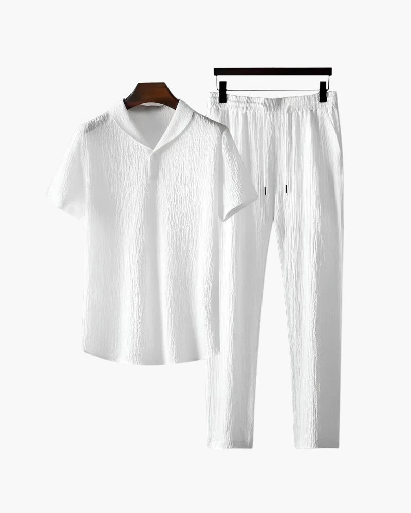 Conjunto de polo de algodón y pantalón