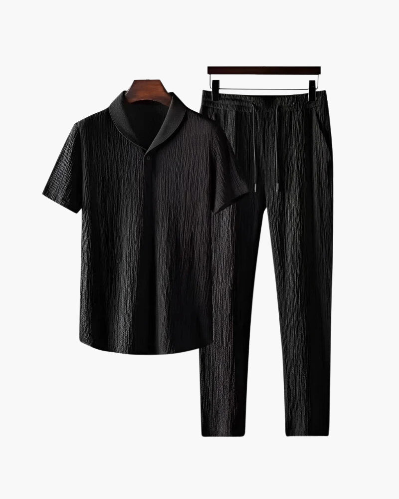 Conjunto de polo de algodón y pantalón
