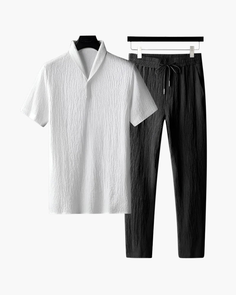 Conjunto de polo de algodón y pantalón